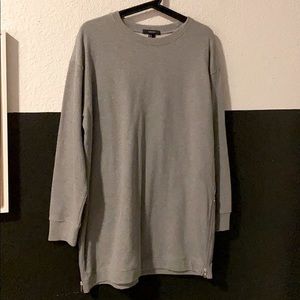 Oversized Sweater Dress with Zippers